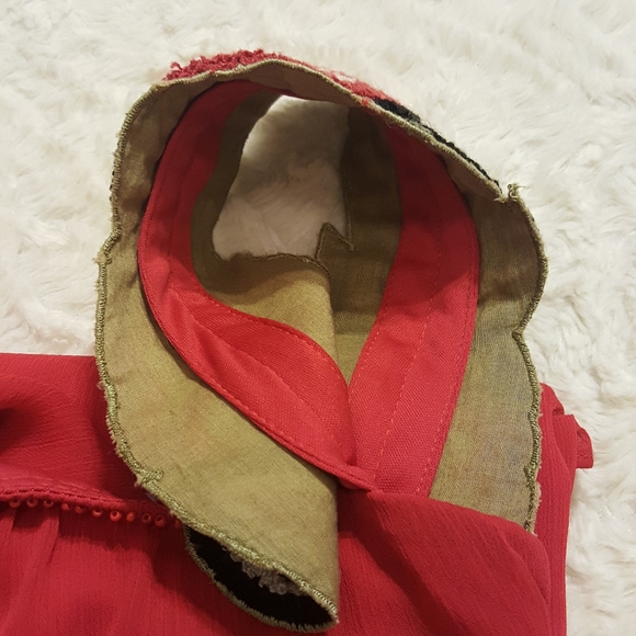 Judith March One Sleeve Red Tunic - Picture 11 of 12